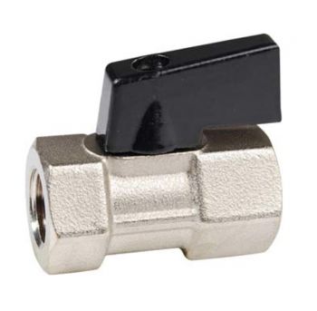 Mini vanne laiton, F/F BSP, PN16, à décompression - 697-Raccordement : BSPP-1/4''