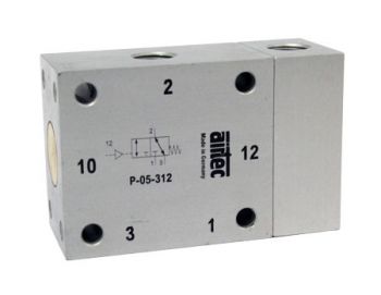 Distributeur 3/2 à commande pneumatique / rappel ressort, G1/8'' - P-05-312