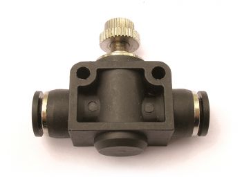 Régulateur de débit polymère UD. en ligne à raccordement instantané DP81