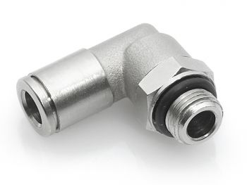 Raccord coudé 90° orientable avec filetage mâle BSP cyl. & métrique IPSO 022