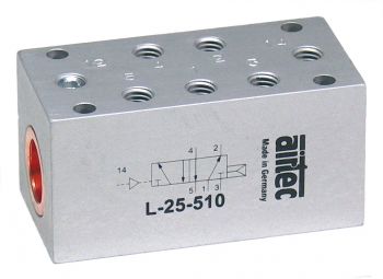 Distributeur à commande pneumatique / pneumatique L-25-520