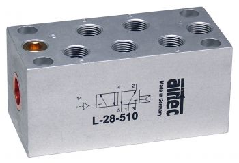 Distributeur à commande pneumatique / rappel ressort L-28-511