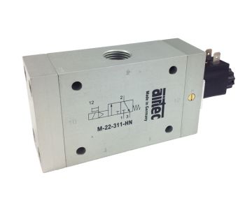 Distributeur à commande électrique/rappel ressort M-22-311