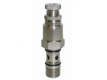 Vis de régulation de pression - laiton nickelé -BSP cylindrique & joint OR  