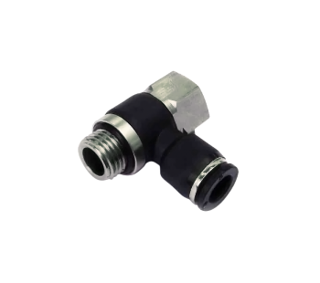 Équerre mâle BSP cyl.& métrique orientable avec banjo traversant RP65F