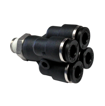 Raccord en Y double avec filetage mâle BSP conique RP77K