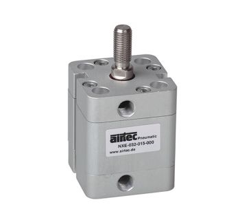 Vérin simple effet UNITOP, diamètre 32 mm, ressort avant, tige filetée rentrée - Vérin AIRTEC série NXE-032-000