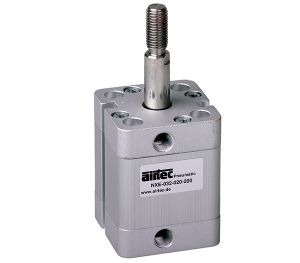 Vérin pneumatique simple effet UNITOP, diamètre d'alésage ø25 mm, ressort avant, tige filetée sortie, course de 5 à 25 mm - Vérin AIRTEC série NXE-025-200